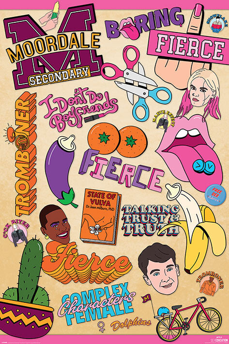 Sex Education - Infographic Poster, Plakat, 61 × 91.5 cm