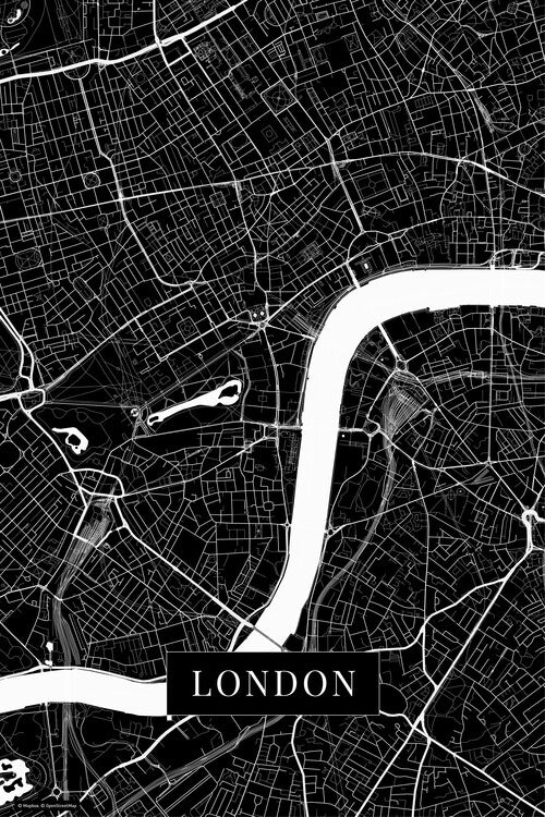 London black Poster, Plakat, 26.7 × 40 cm