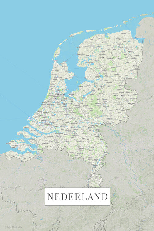 Nederland color Poster, Plakat, 26.7 × 40 cm
