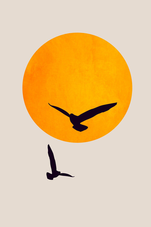 Leinwand Poster, Bilder Birds In The Sky, Kubistika, 60 × 90 cm
