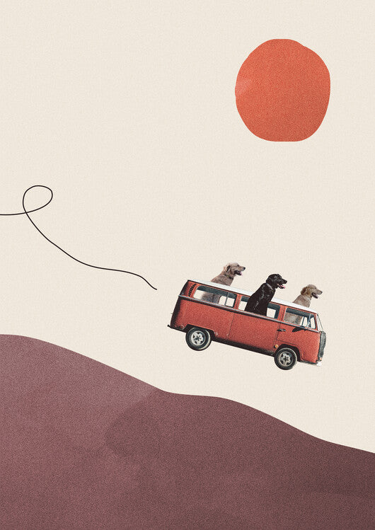 Leinwand Poster, Bilder Adventure gang, Maarten Léon, 65 × 90 cm