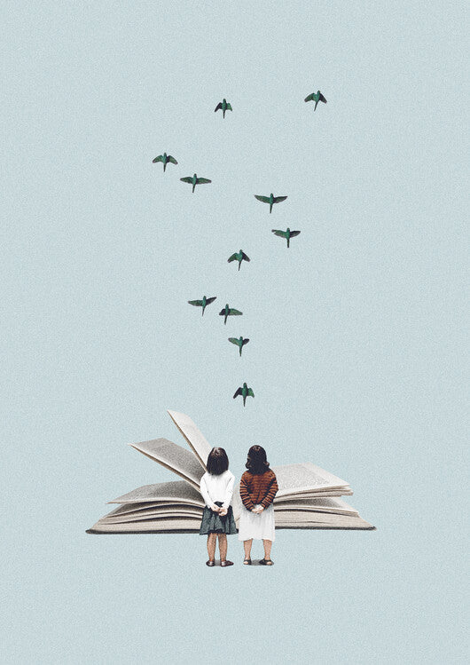 Leinwand Poster, Bilder We communicate silently, Maarten Léon, 65 × 90 cm
