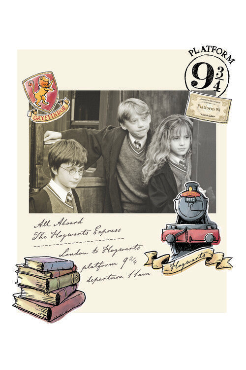 Harry Potter - Hermine, Harry und Ron Poster, Plakat, 26.7 × 40 cm