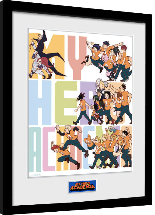My Hero Academia - Season 4 Key Art 3 Gerahmte Poster, Bilder, 34 × 44.2 cm