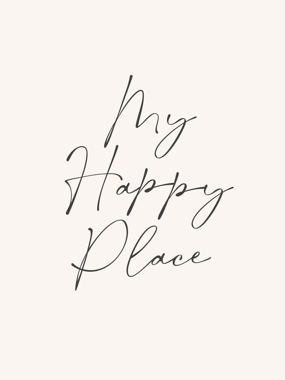 Leinwand Poster, Bilder Happy place, Studio Mottos, 60 × 80 cm
