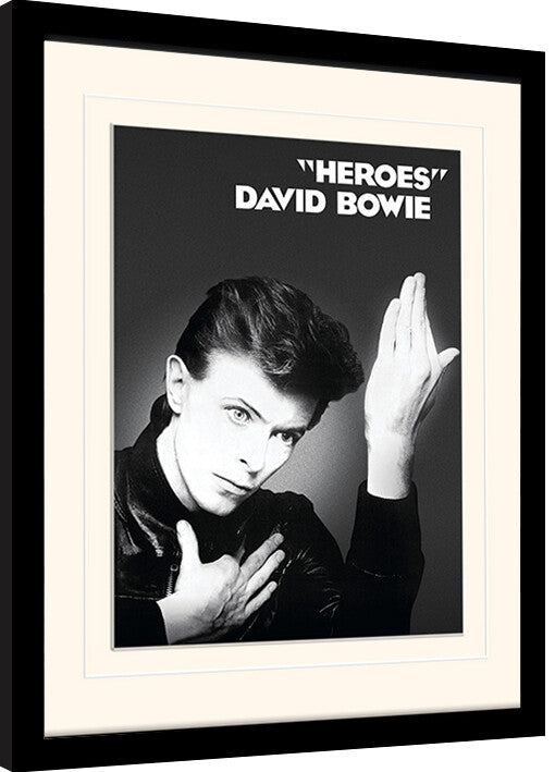 David Bowie - Heroes Gerahmte Poster, Bilder, 34.3 × 44.5 cm