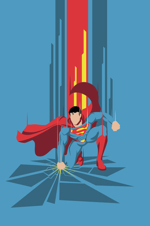Superman - Power Blue Poster, Plakat, 26.7 × 40 cm