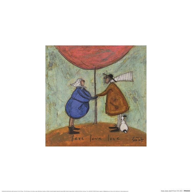 Kunstdruck Sam Toft - Love, Love, Love, 30 × 30 cm