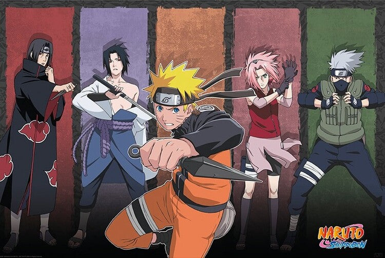 Naruto Shippuden - Naruto & Allies Poster, Plakat, 91.5 × 61 cm