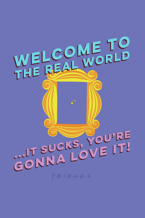 Friends - Welcome to the real world Poster, Plakat, 26.7 × 40 cm