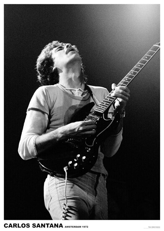 Carlos Santana - Guitar Poster, Plakat, 59.4 × 84.1 cm