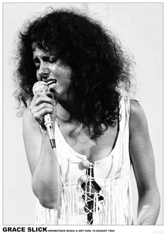 Grace Slick - Woodstock 1969 Poster, Plakat, 59.4 × 84.1 cm