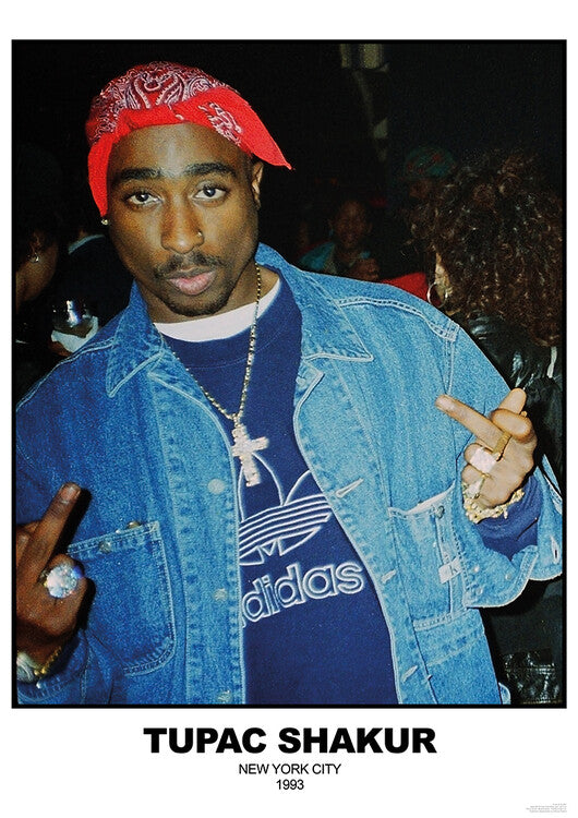 Tupac Shakur - N.Y.C 1993 Poster, Plakat, 59.4 × 84.1 cm