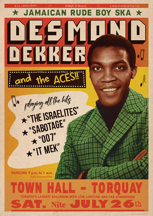Desmond Dekker Poster, Plakat, 59.4 × 84.1 cm