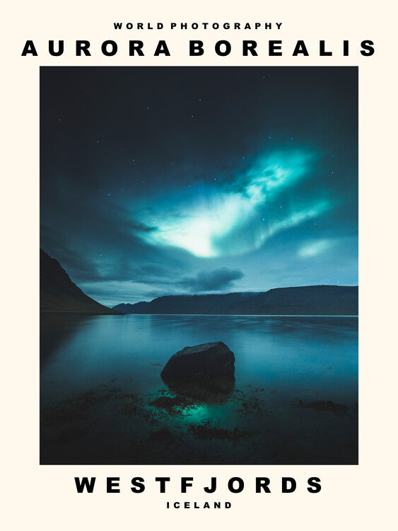 Leinwand Poster, Bilder Aurora Borealis (Westfjords Iceland), 60 × 80 cm