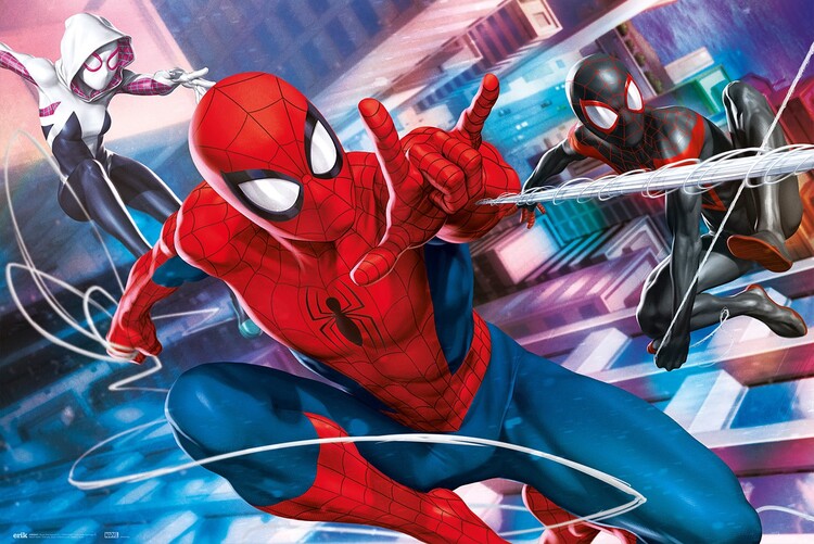 Spider-Man, Miles Morales and Gwen Poster, Plakat, 91.5 × 61 cm