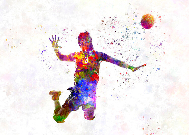 Leinwand Poster, Bilder Watercolor volleyball player, 90 × 65 cm