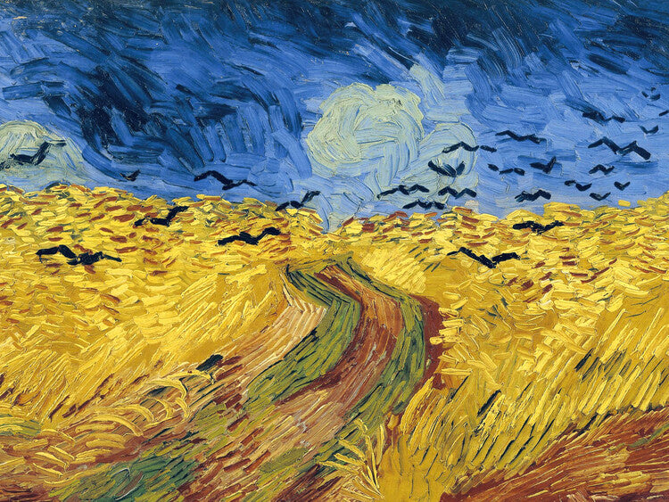Wheatfield with Crows, Vincent van Gogh Poster, Plakat, 40 × 30 cm