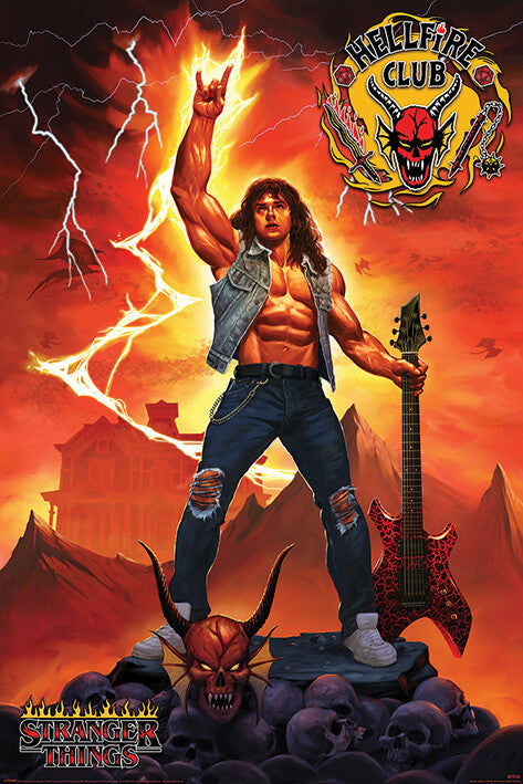 Stranger Things 4 - Hellfire Club Rock God Poster, Plakat, 61 × 91.5 cm