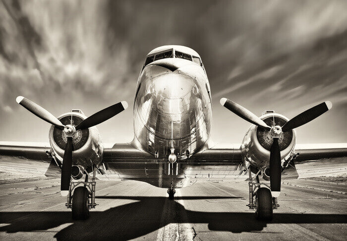 Aeroplane monochromatic Poster, Plakat, 120 × 80 cm