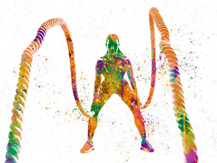 Leinwand Poster, Bilder Fitness in watercolor, 80 × 60 cm