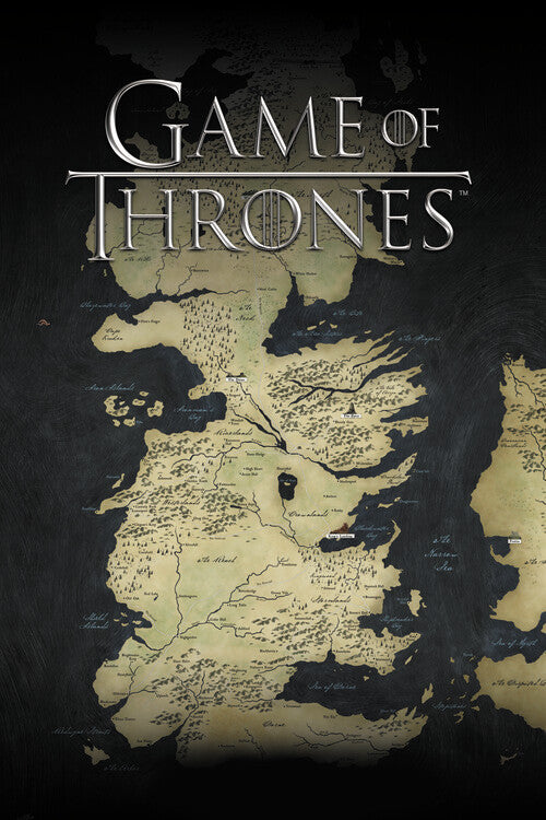 Game of Thrones - Westeros map Poster, Plakat, 26.7 × 40 cm