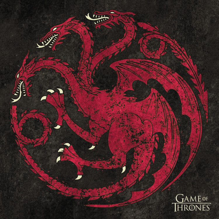 Game of Thrones - Targaryen sigil Poster, Plakat, 40 × 40 cm