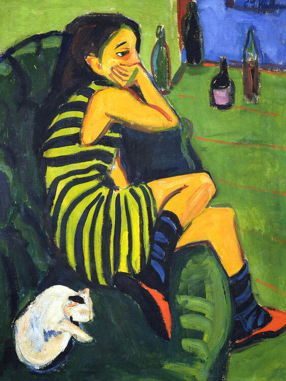Artist Marcella, Ernst Ludwig Kirchner Poster, Plakat, 30 × 40 cm