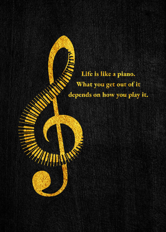Leinwand Poster, Bilder Life and Piano, 65 × 90 cm