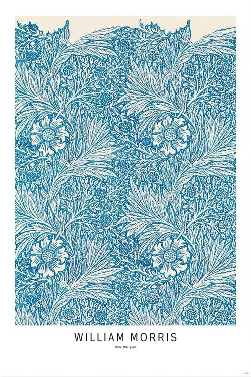 William Morris - Blue Marigold Poster, Plakat, 61 × 91.5 cm