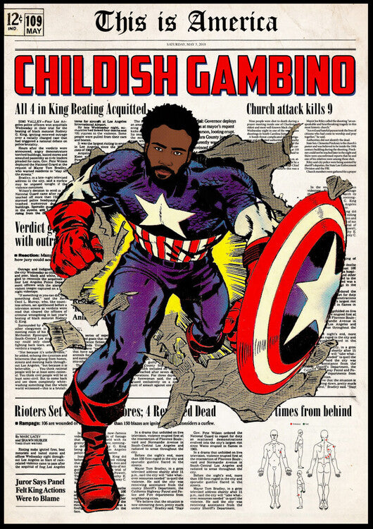 Ads Libitum - Dangerous Gambino Poster, Plakat, 40 × 60 cm