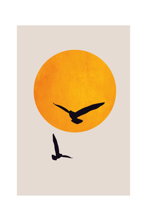 Kubistika - Birds in the sky Poster, Plakat, 40 × 60 cm