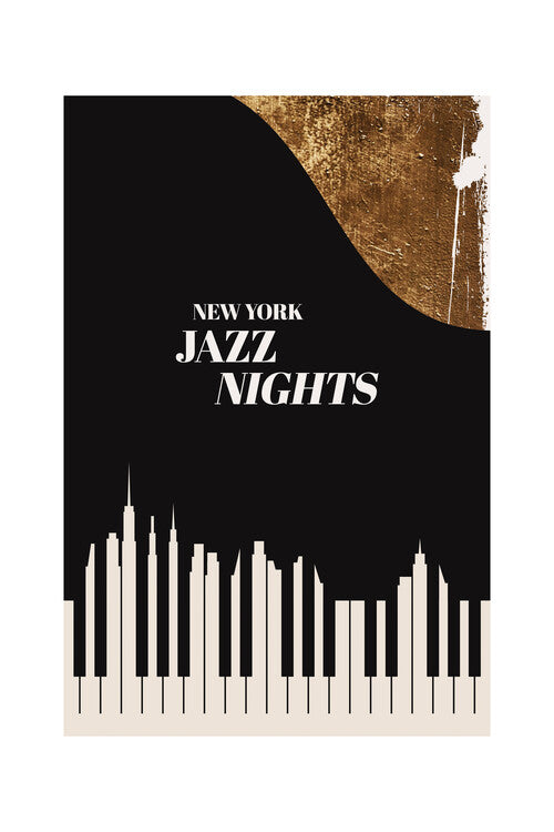 Kubistika - NY Jazz Poster, Plakat, 40 × 60 cm