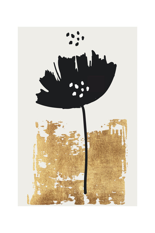 Kubistika - Black poppy Poster, Plakat, 40 × 60 cm