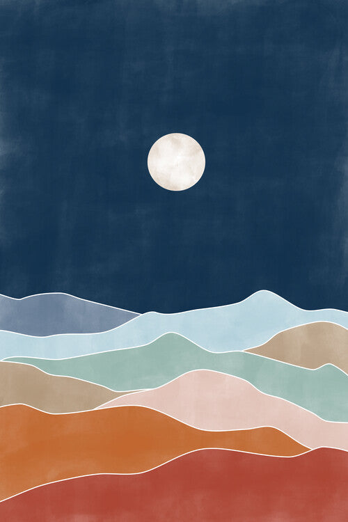Leinwand Poster, Bilder Abstract Summer Landscape, 60 × 90 cm
