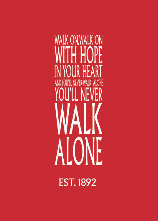 Leinwand Poster, Bilder You'll never walk alone, 65 × 90 cm
