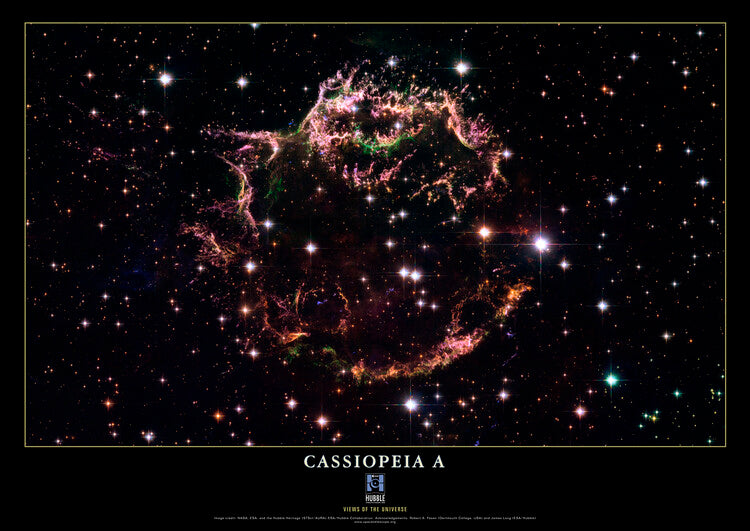 Leinwand Poster, Bilder Cassiopeia A - supernova remnant, Solar System, Space, Galaxy, Nasa, ESA, Hubble, 90 × 65 cm