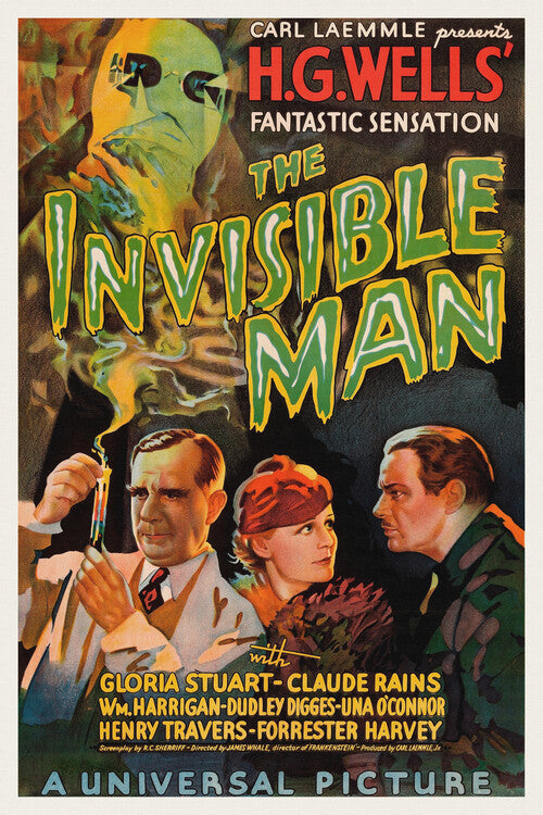 The Invisible Man Poster, Plakat, 26.7 × 40 cm