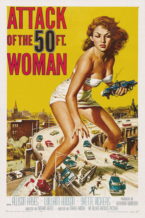Attack of the 50ft Woman Poster, Plakat, 26.7 × 40 cm