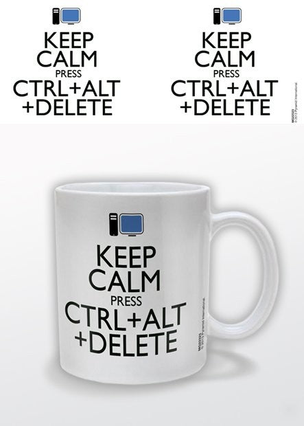 Tasse Keep Calm Press Ctrl Alt Delete, 0,315 l