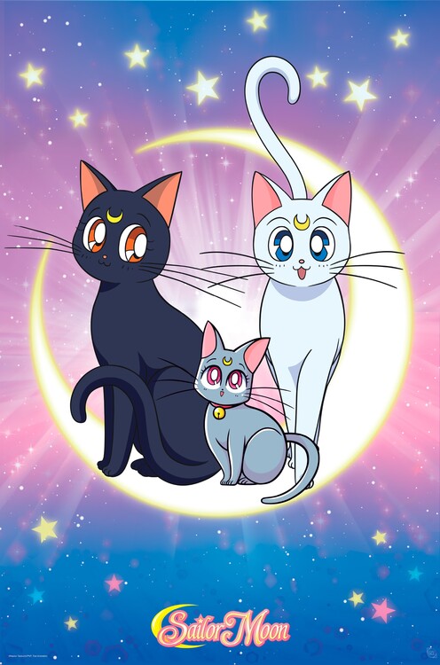 Sailor Moon - Luna, Artemis & Diana Poster, Plakat, 61 × 91.5 cm