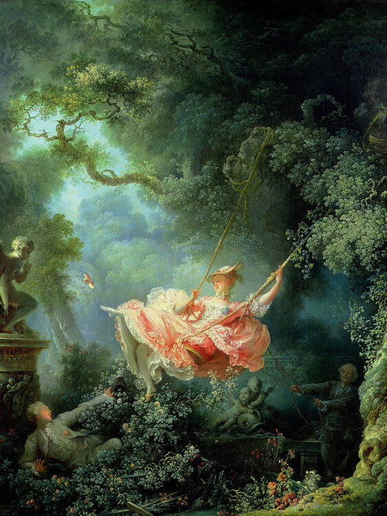 The Happy Accidents of the Swing, Jean-Honoré Fragonard Poster, Plakat, 30 × 40 cm