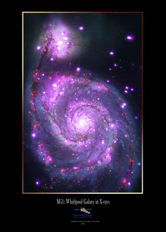 Leinwand Poster, Bilder M51 Chandra Captures Galaxy Sparkling in X-rays CHANDRA, 65 × 90 cm