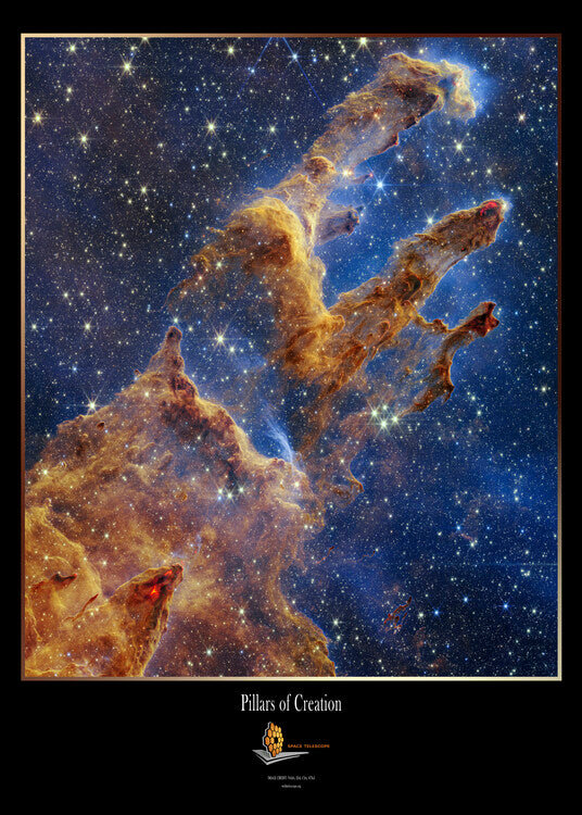 Leinwand Poster, Bilder Pillars of creation - James Webb Space Telescope, 65 × 90 cm