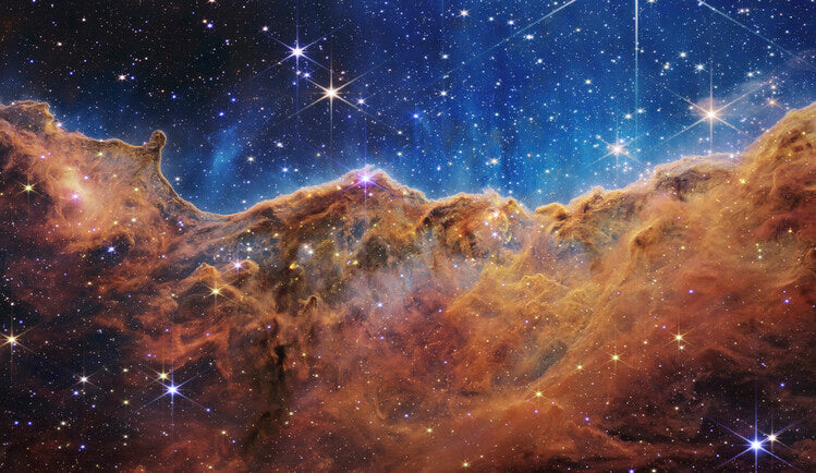 Leinwand Poster, Bilder Cosmic Cliffs in the Carina Nebula_NIRCam - James Webb, 85 × 50 cm
