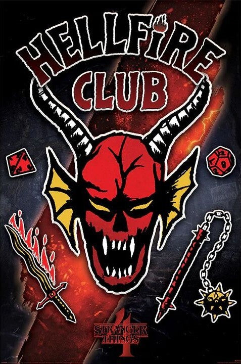 Stranger Things 4 - Hellfire Club Emblem Rift Poster, Plakat, 61 × 91.5 cm