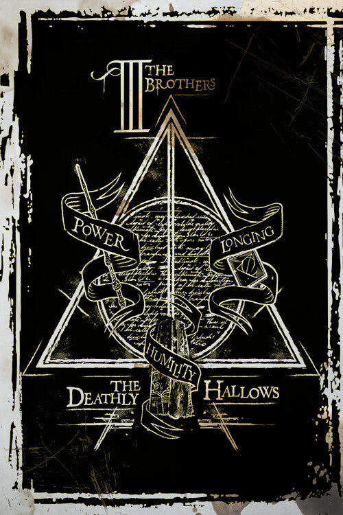 Harry Potter - Deathly Hallows Graphic Poster, Plakat, 26.7 × 40 cm
