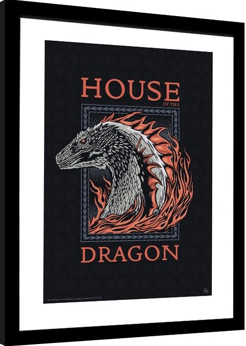 House of the Dragon - Red Dragon Gerahmte Poster, Bilder, 34 × 44.2 cm