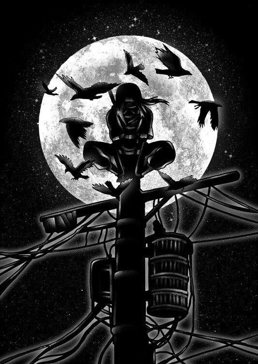 Leinwand Poster, Bilder Moonlight Fateful Night, 65 × 90 cm
