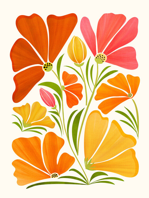 Leinwand Poster, Bilder Kristian Gallagher - Spring Wildflowers, 60 × 80 cm